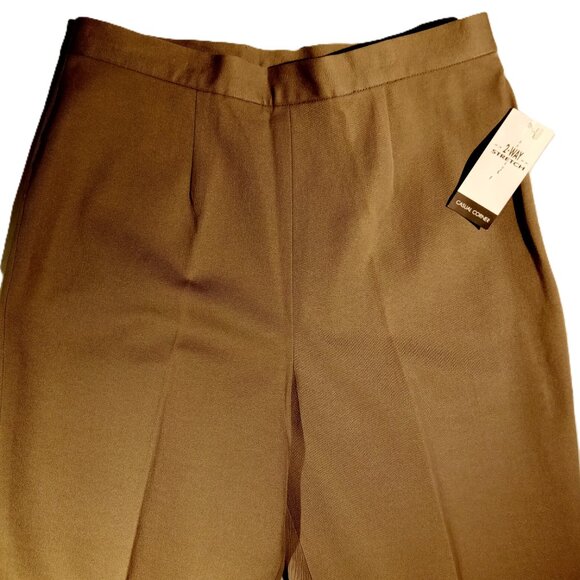 Casual Corner Pants/Trousers sz 14 High Rise Vintage Stretch Dark Taupe NWT - Picture 4 of 9